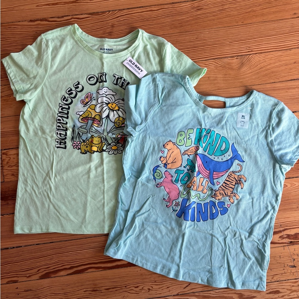 NWT girls XL Old Navy T shirts (set of 2) size 14-16
